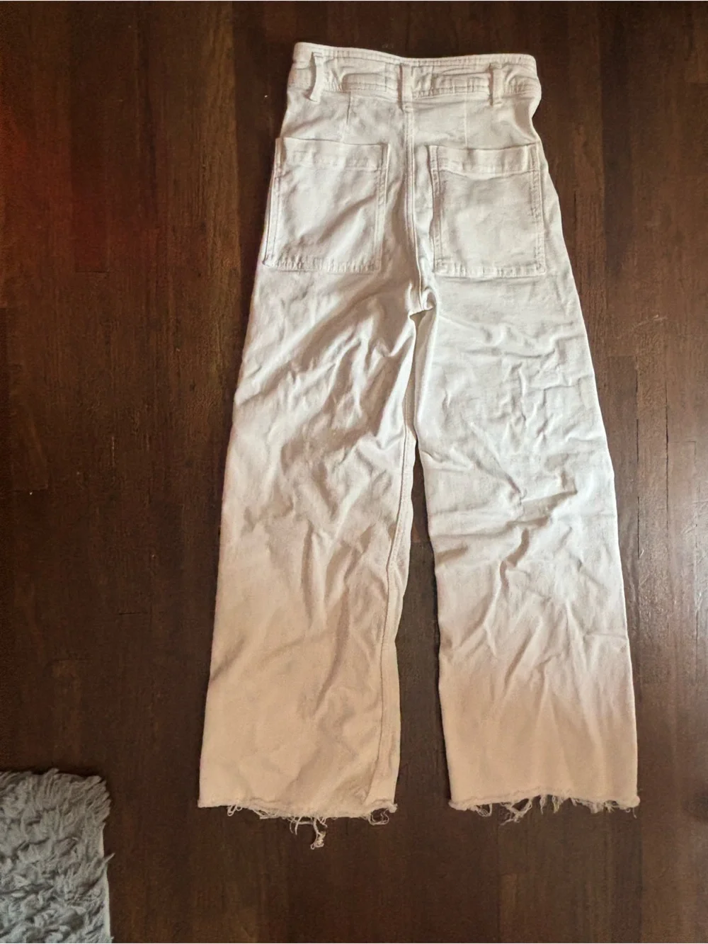 Zara White High-Rise Jeans